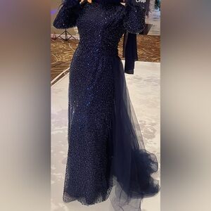 SOLD navy evening dress